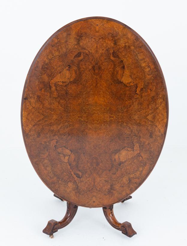 Victorian Burr Walnut Loo Table (1 of 7)