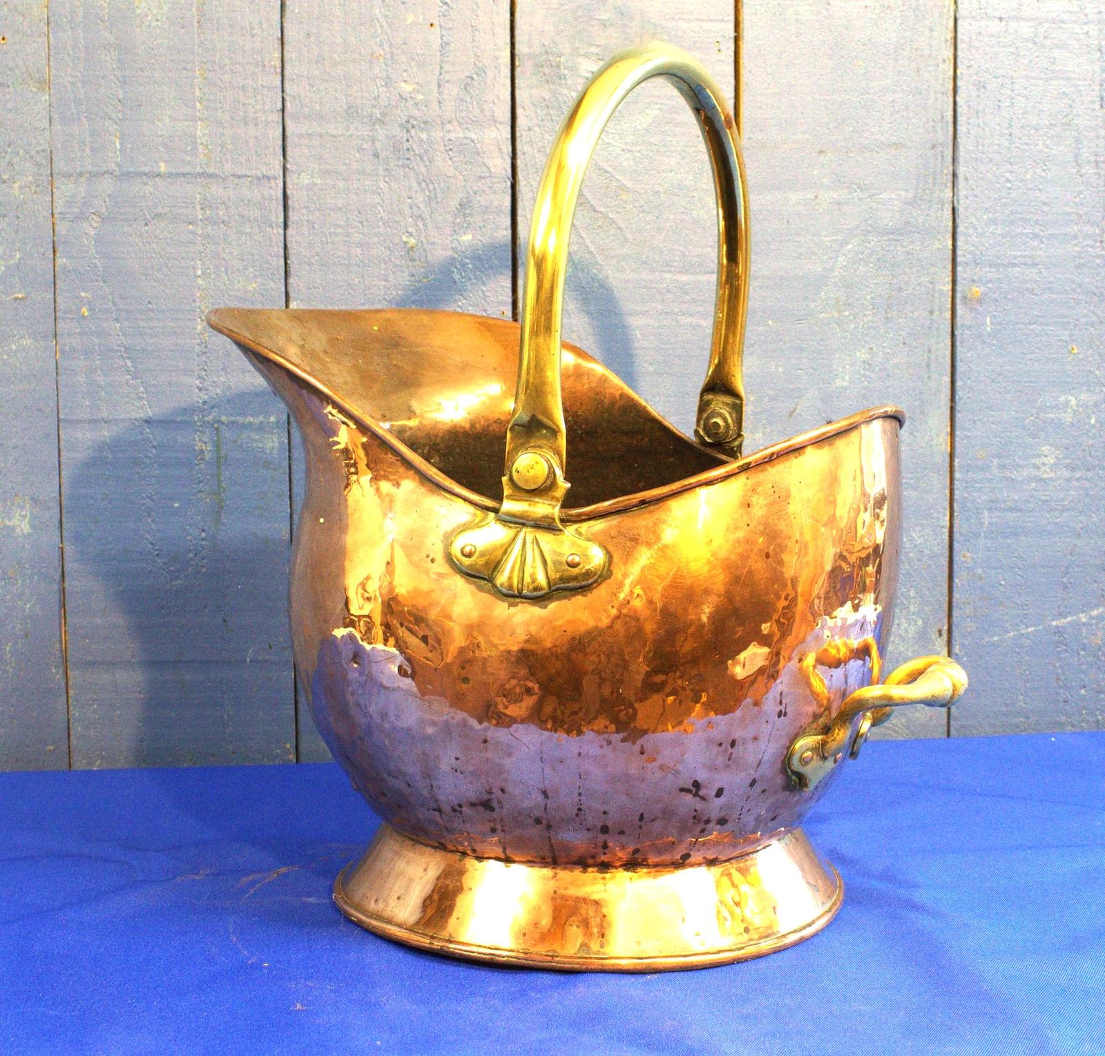19th Century Copper & Brass Coal Scuttle (1 of 12) 19th Century Copper & Brass Coal Scuttle (1 of 12)
