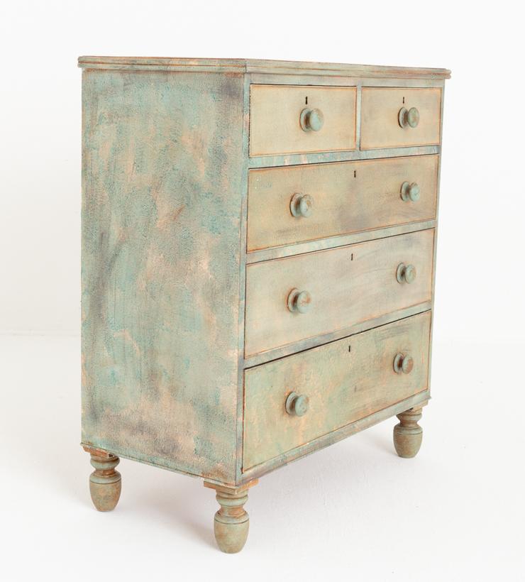 Victorian Painted 2 Over 3 Chest of Drawers (1 of 9)