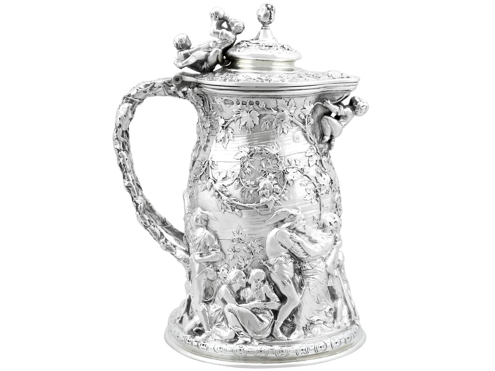 Antique Victorian Rare Sterling Silver Jug 1873 (1 of 20)