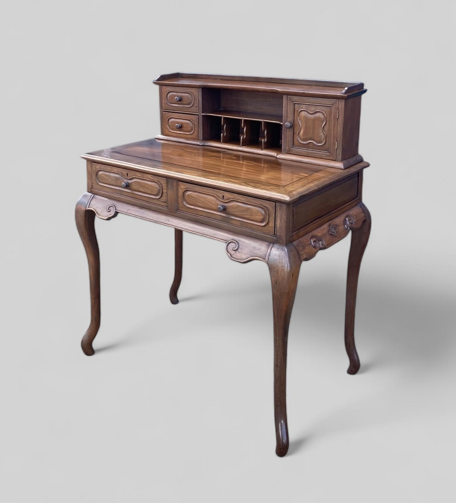 Chinese Hardwood Bonheur du Jour Writing Table (1 of 12)