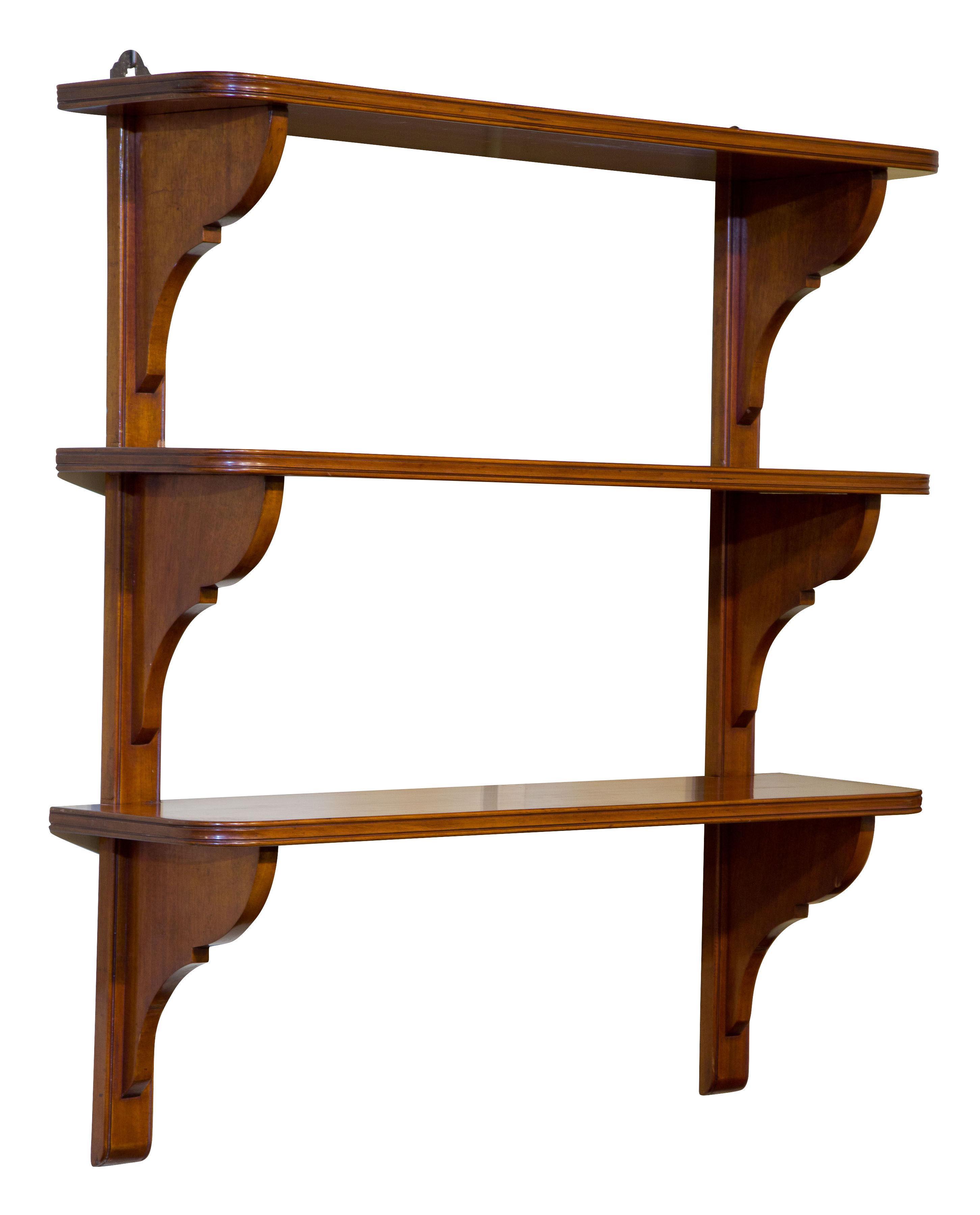 Set of 3 mahogany wall shelves (1 of 1) Set of 3 mahogany wall shelves (1 of 1)