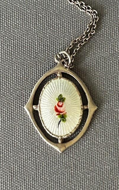 Charles Horner Silver & Enamel Pendant Necklace (1 of 6)