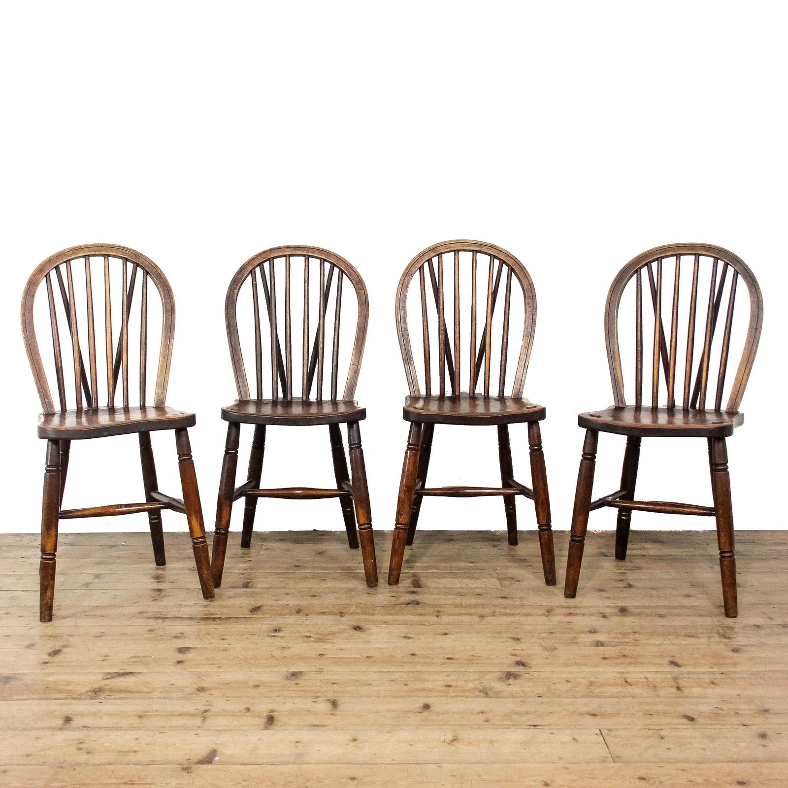 Antique Set of Four Farmhouse Kitchen Chairs (1 of 9) Antique Set of Four Farmhouse Kitchen Chairs (1 of 9)