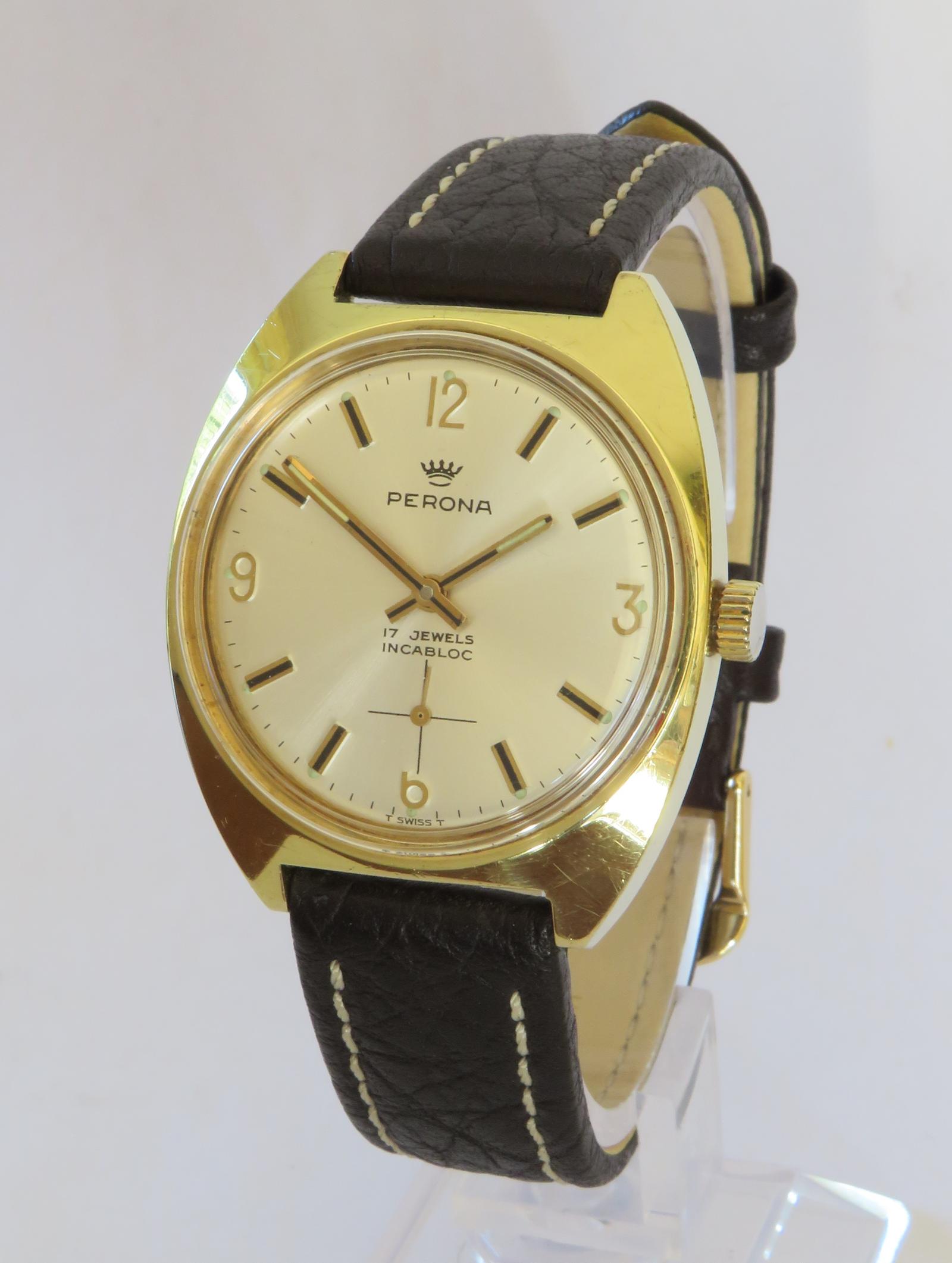 Watch : Gents 1960s Perona Wristwatch (1 of 4)