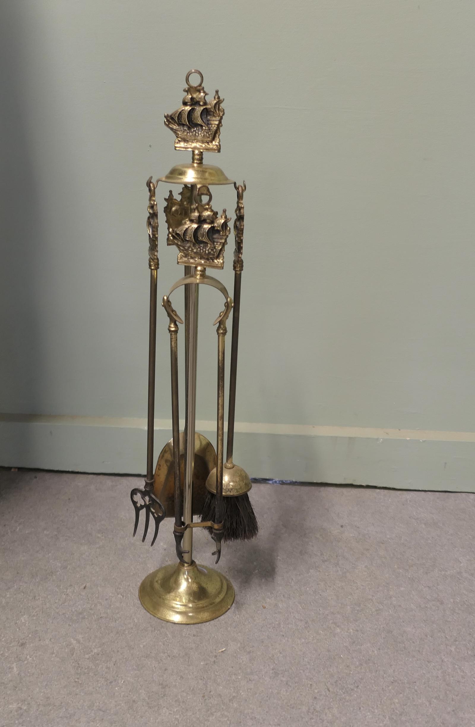 Brass Fireside Companion Set, Cutty Sark (1 of 6) Brass Fireside Companion Set, Cutty Sark (1 of 6)