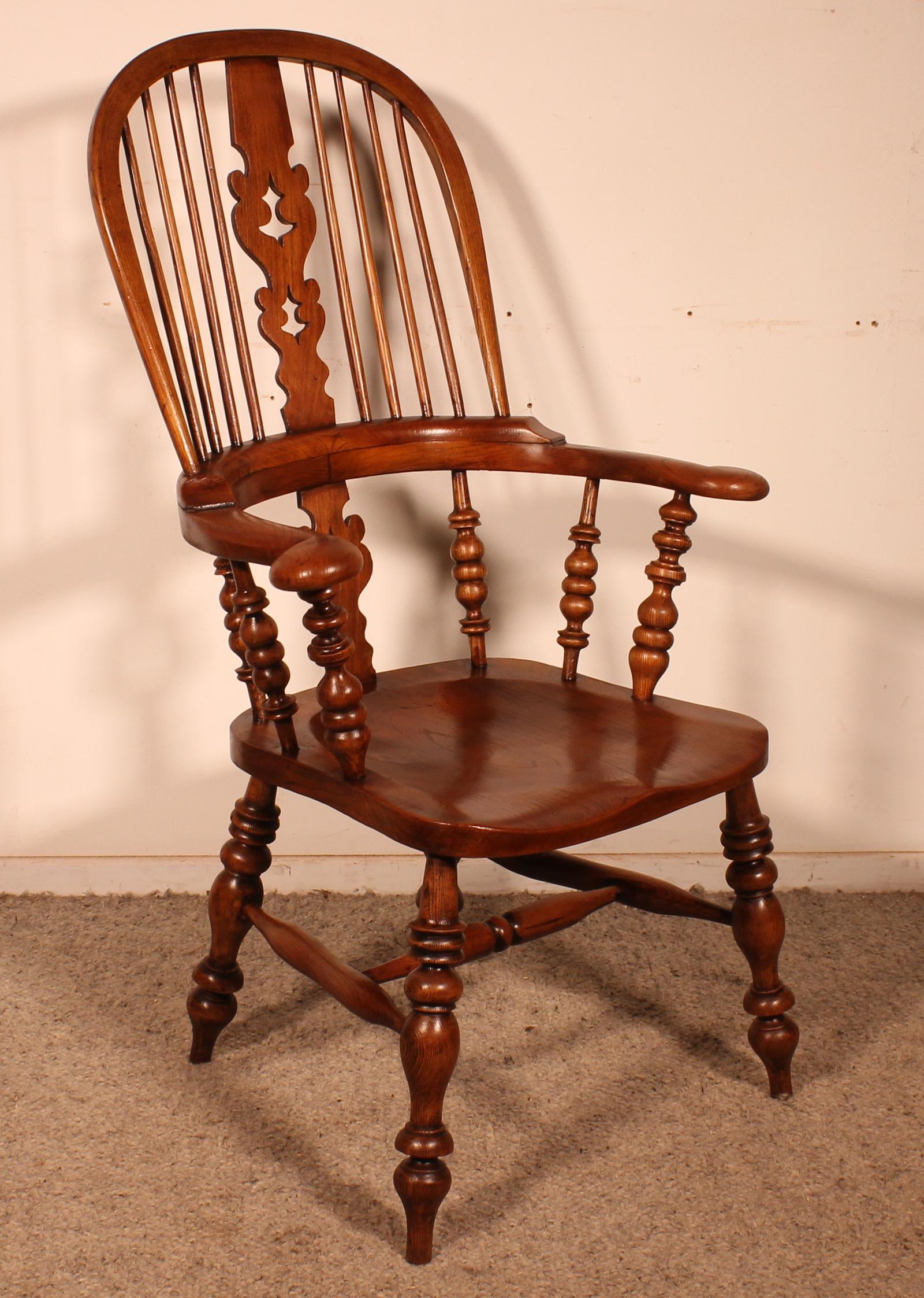 19th Century Windsor Oak Armchair (1 of 10)