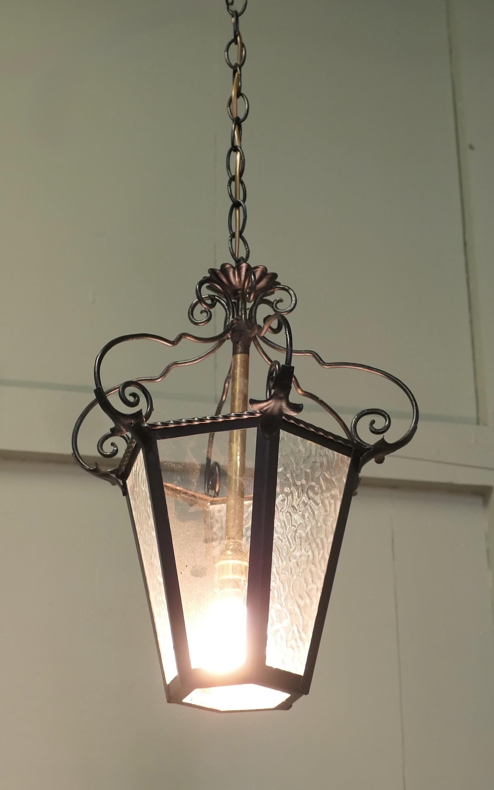 Wrought Iron Arts & Crafts Lantern (1 of 5) Wrought Iron Arts & Crafts Lantern (1 of 5)