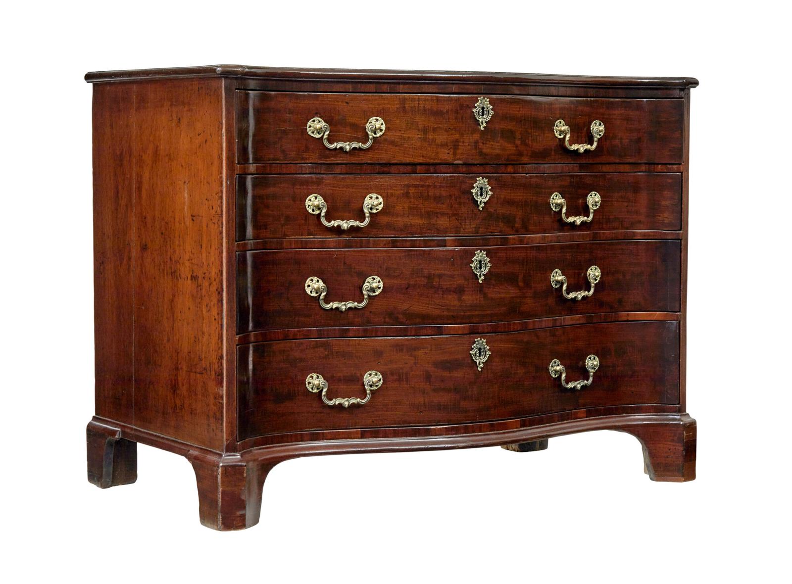 18th Century George Iii Mahogany Serpentine Chest of Drawers (1 of 9)