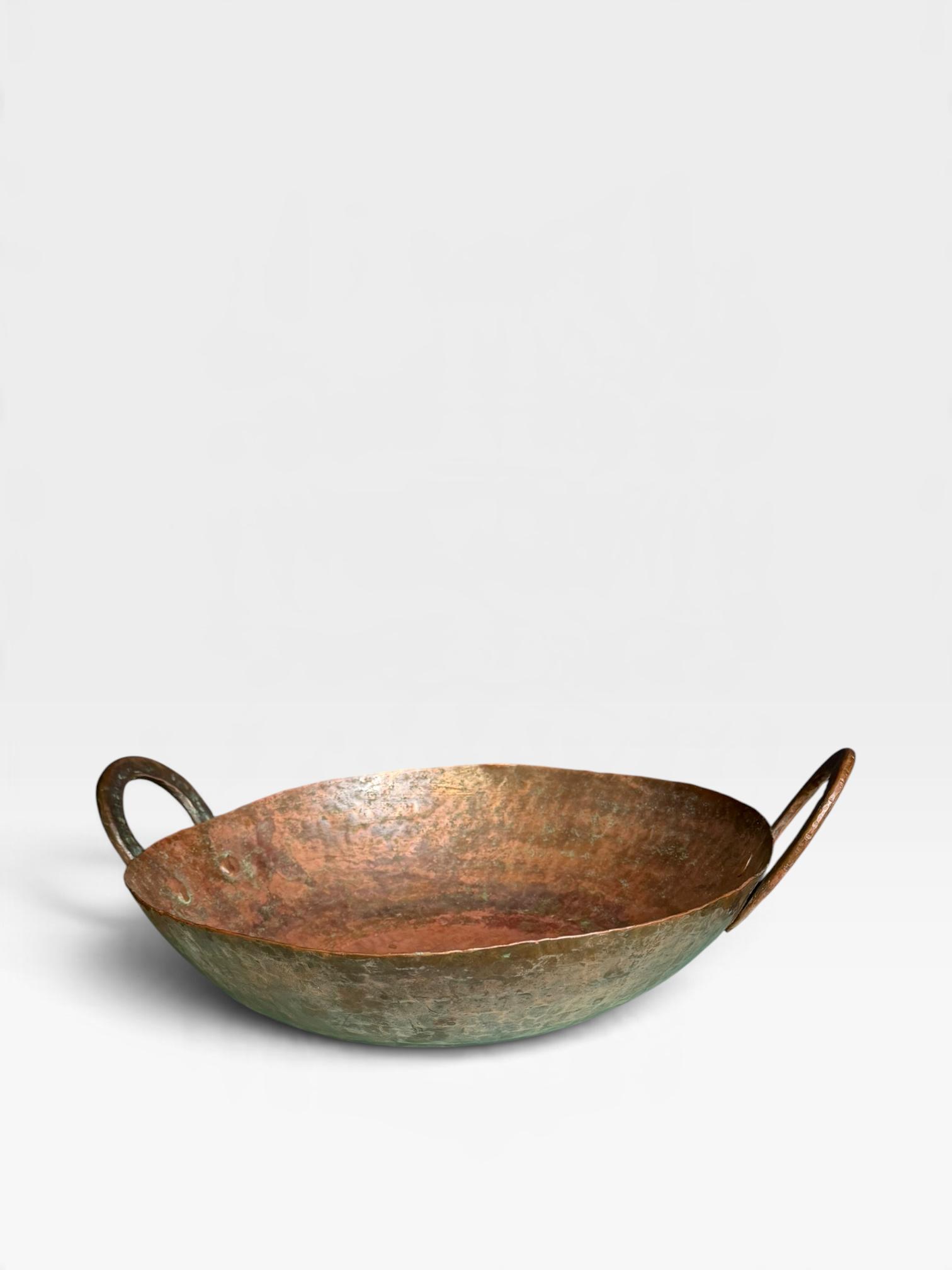 Antique Hand-hammered Copper Pan, Traditionally Styled as an Indian Kadai (or Karahi) (1 of 15) Antique Hand-hammered Copper Pan, Traditionally Styled as an Indian Kadai (or Karahi) (1 of 15)