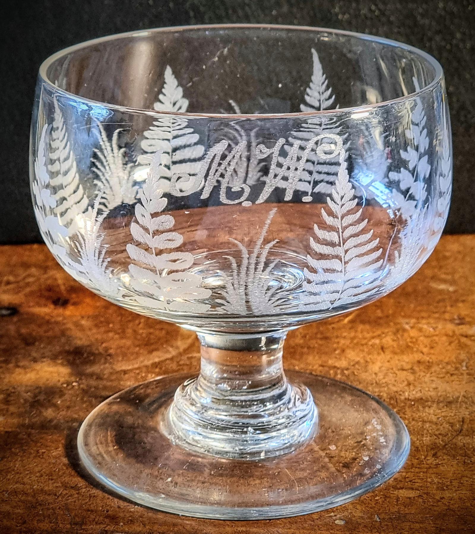 Victorian Fern Engraved Sweet Meat Glass (1 of 8)