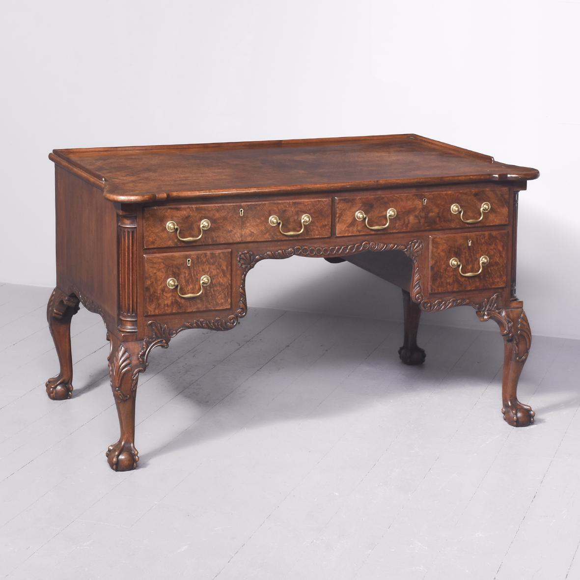 Chippendale Style Walnut Desk by Druce & Co of London (1 of 11) Chippendale Style Walnut Desk by Druce & Co of London (1 of 11)