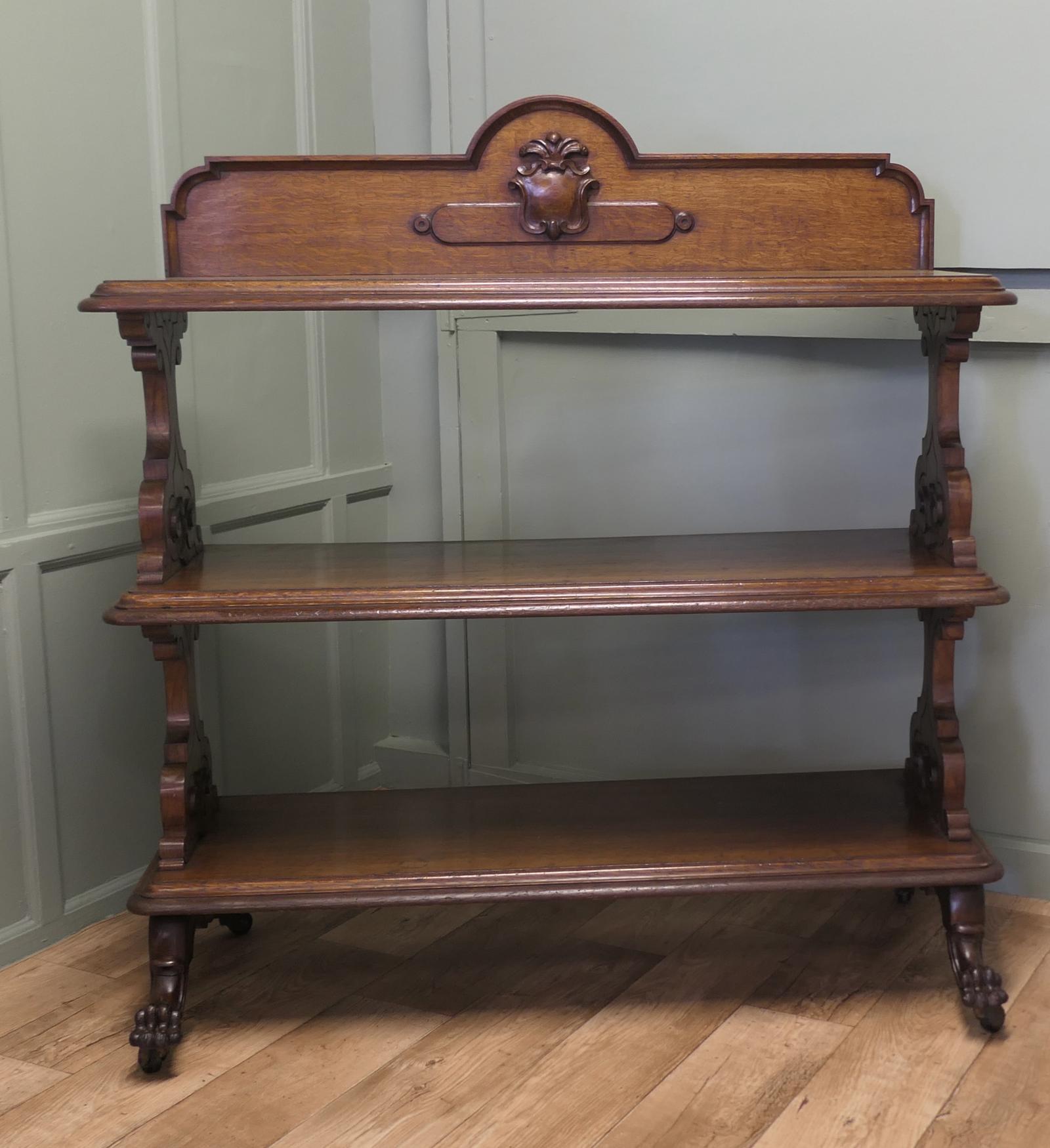 Large Late Victorian Carved Oak Buffet (1 of 7) Large Late Victorian Carved Oak Buffet (1 of 7)