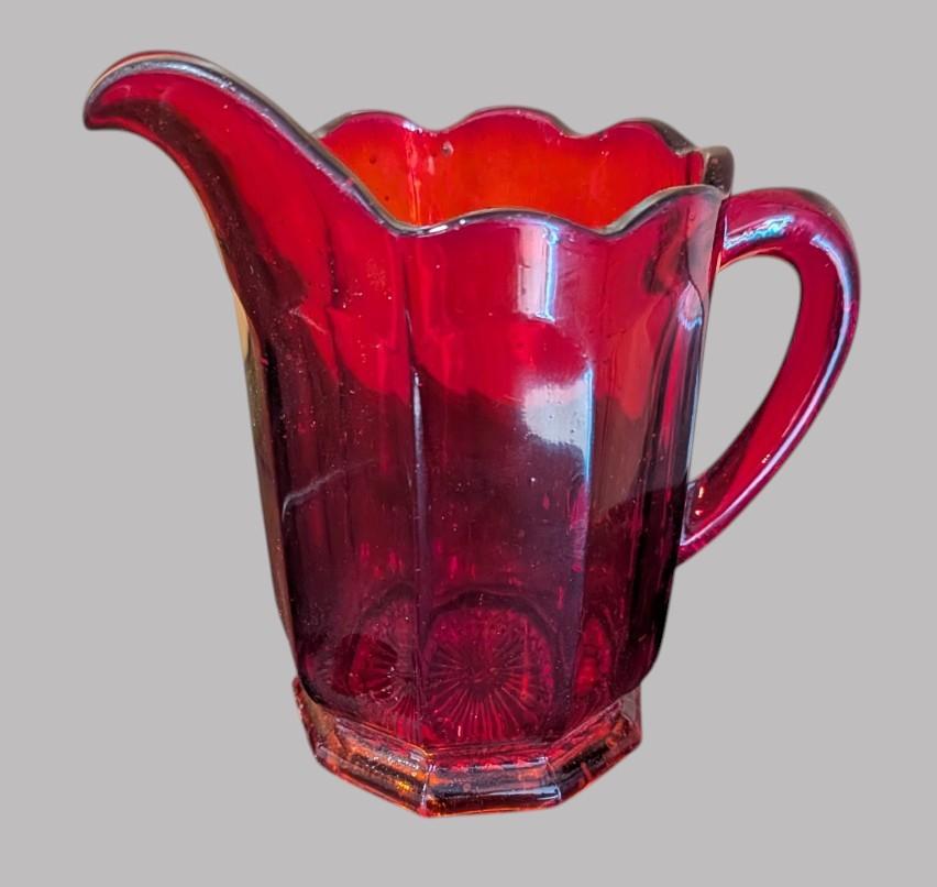 Small Ruby Glass Jug (1 of 8) Small Ruby Glass Jug (1 of 8)