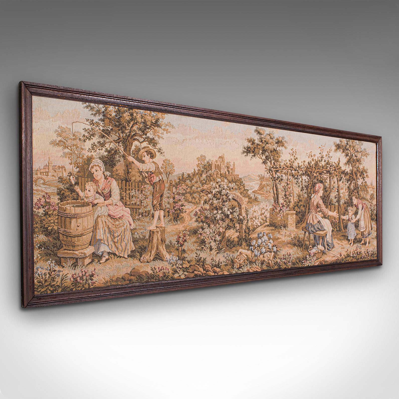 Antique 5' Panoramic Tapestry, French, Needlepoint, Display Panel, Edwardian (1 of 10) Antique 5' Panoramic Tapestry, French, Needlepoint, Display Panel, Edwardian (1 of 10)