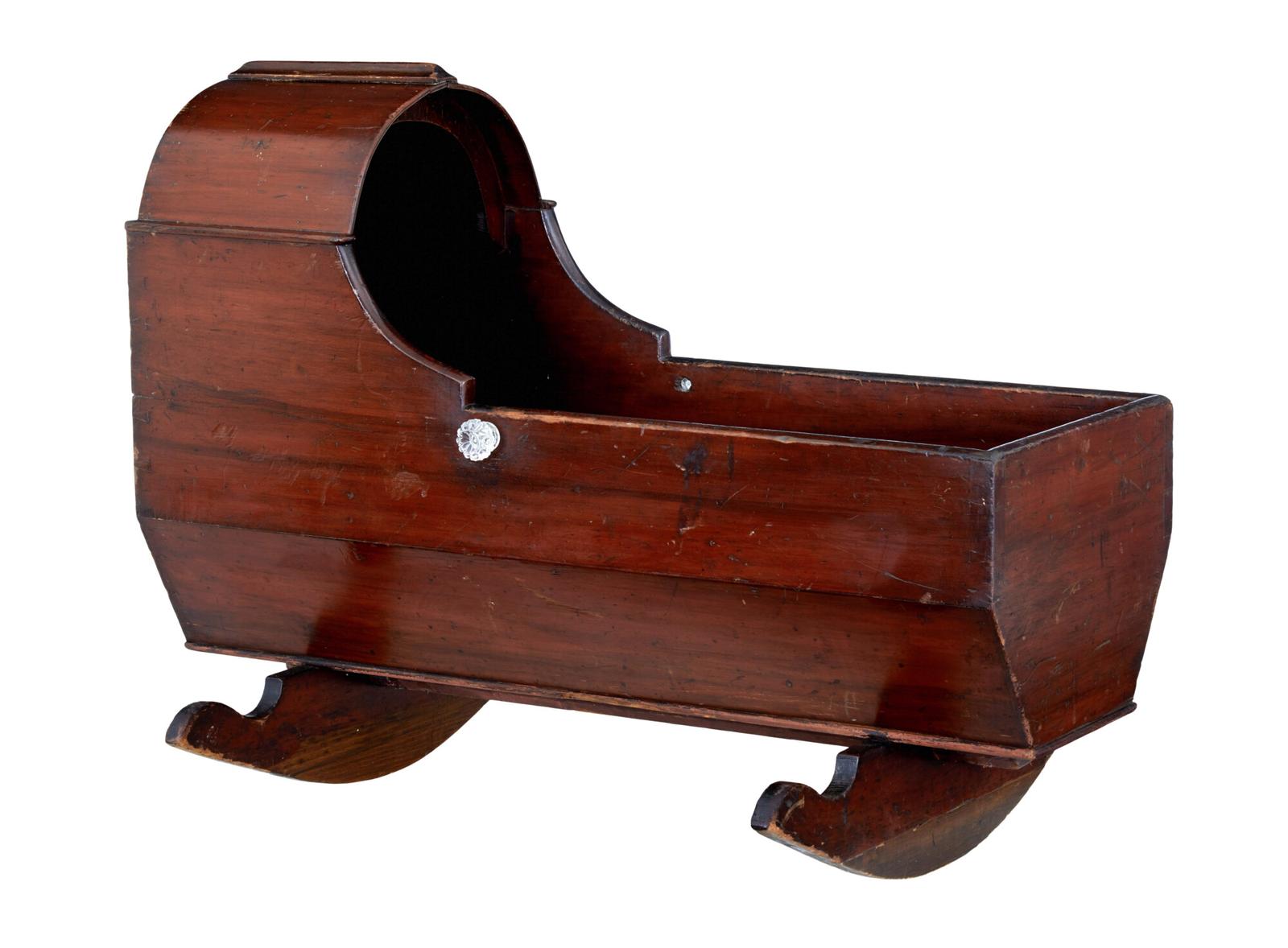 Victorian Painted Pine Canopy Top Cradle (1 of 7)