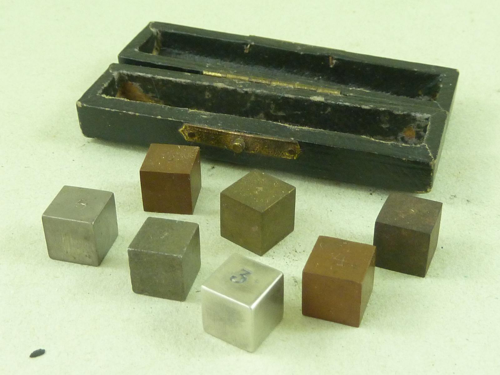 7 Boxed 1cc 10mm Metal Density Cube Set Numbered Scientific Measurement Samples (1 of 5)