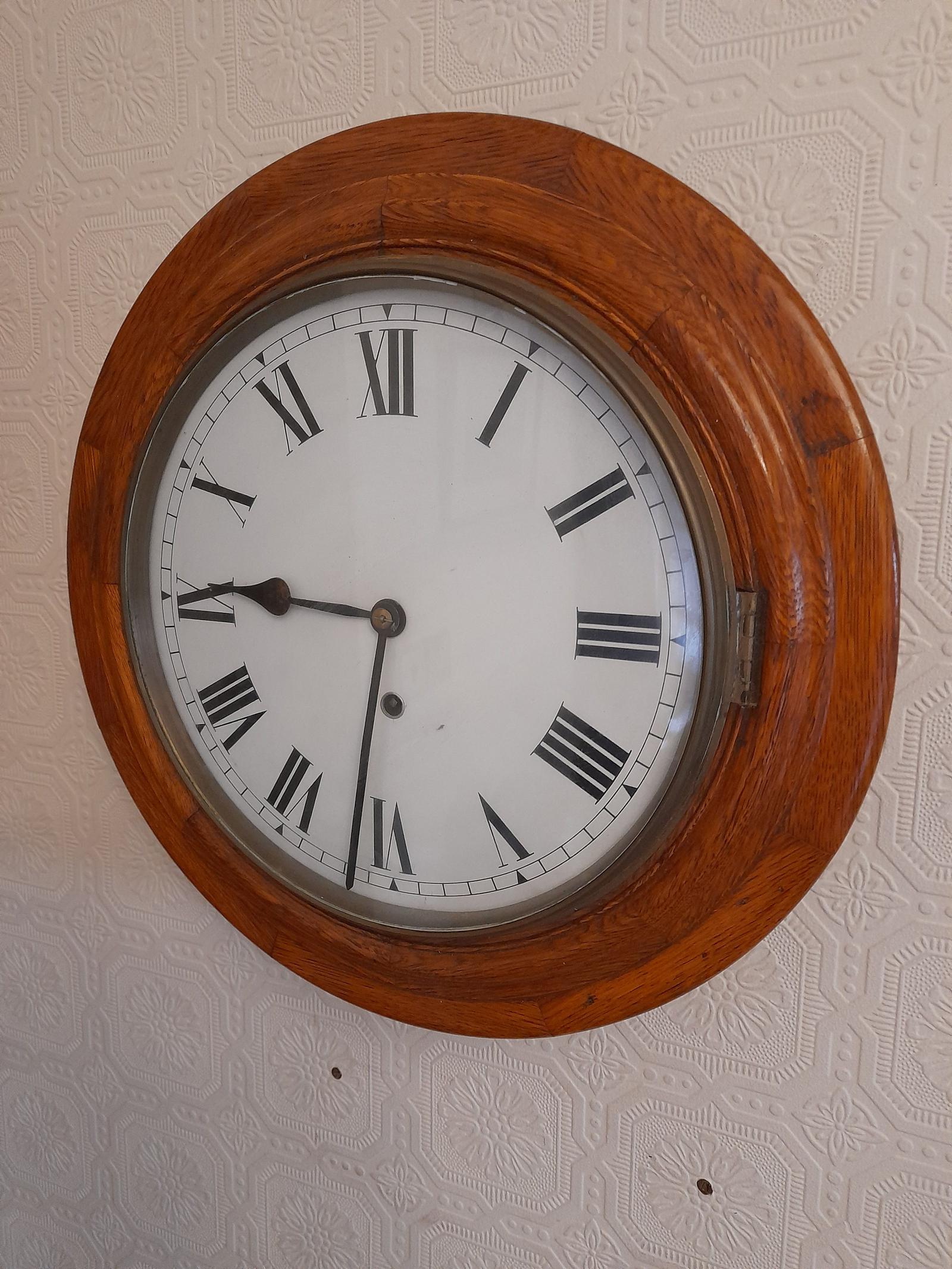 Golden Oak Wall Clock (1 of 3)