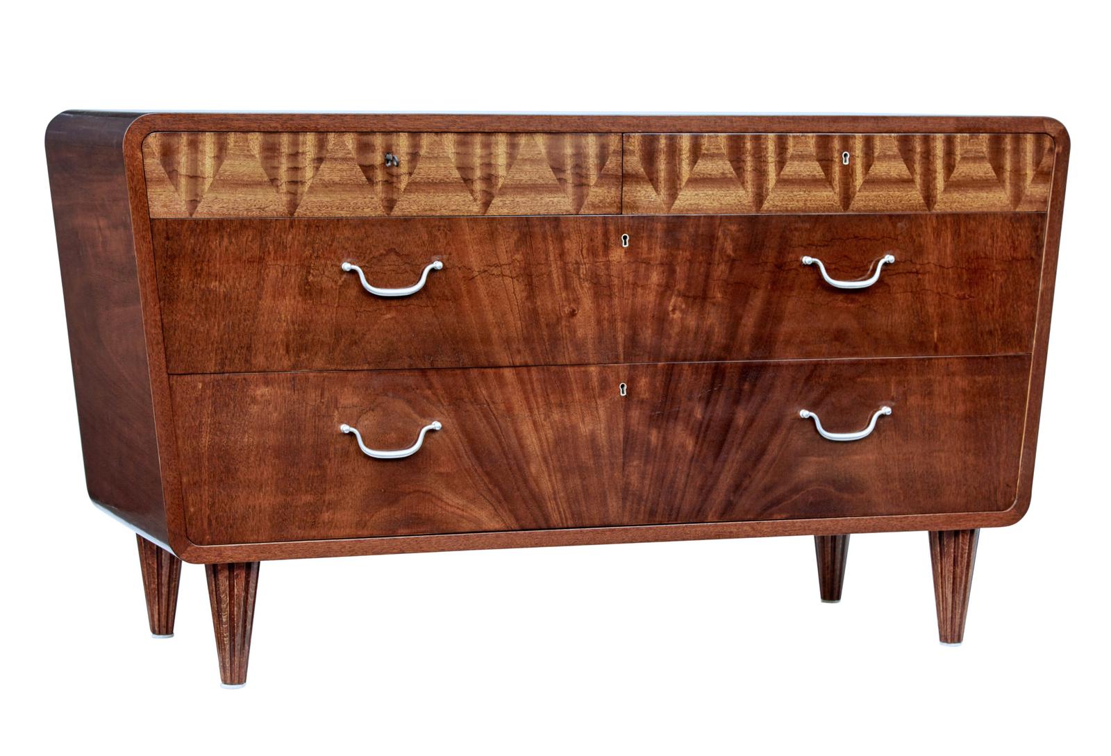 Mid 20th Century Scandinavian Modern Mahogany Chest of Drawers (1 of 9)