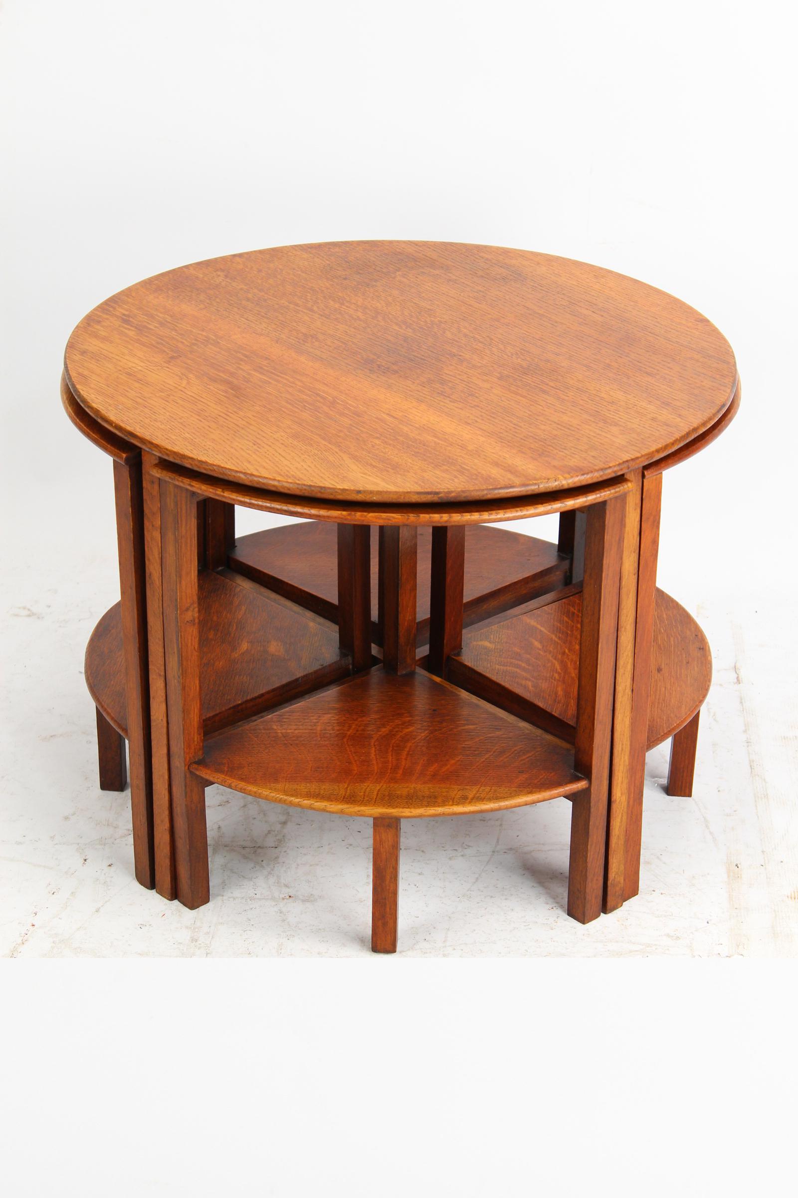 Quintetto Nest of 5 Art Deco Oak Tables (1 of 13) Quintetto Nest of 5 Art Deco Oak Tables (1 of 13)
