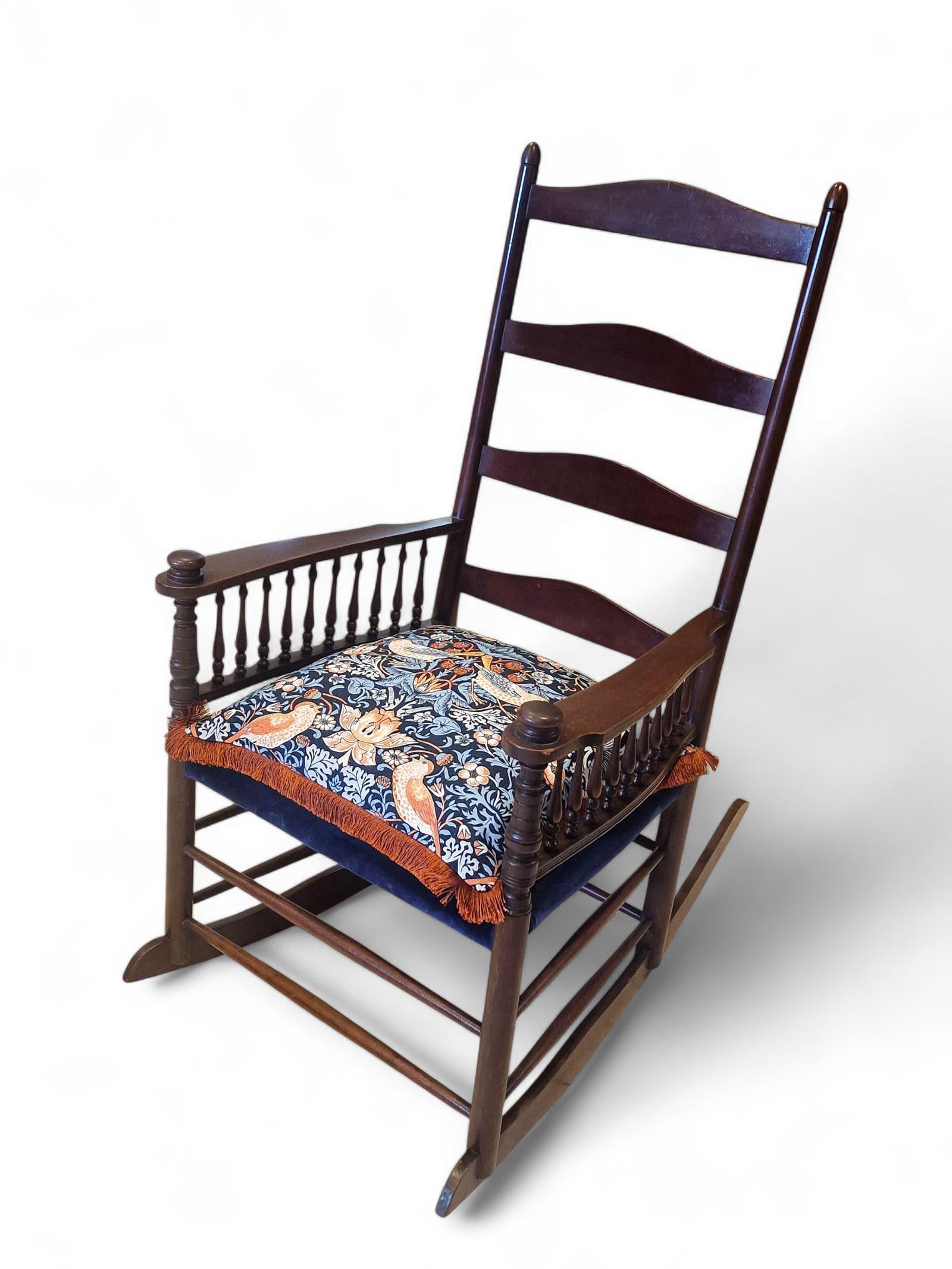 Liberty Arts & Crafts Ladderback Rocking Chair by William Birch of High Wycombe c.1900 (1 of 35)