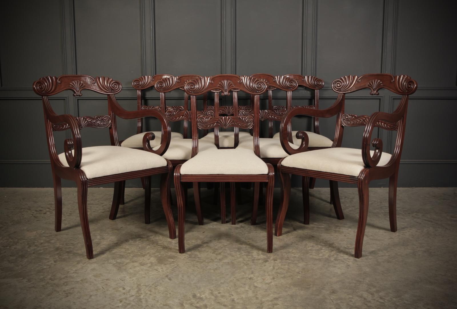Set Of 8 Regency Mahogany Dining Chairs (1 of 22) Set Of 8 Regency Mahogany Dining Chairs (1 of 22)