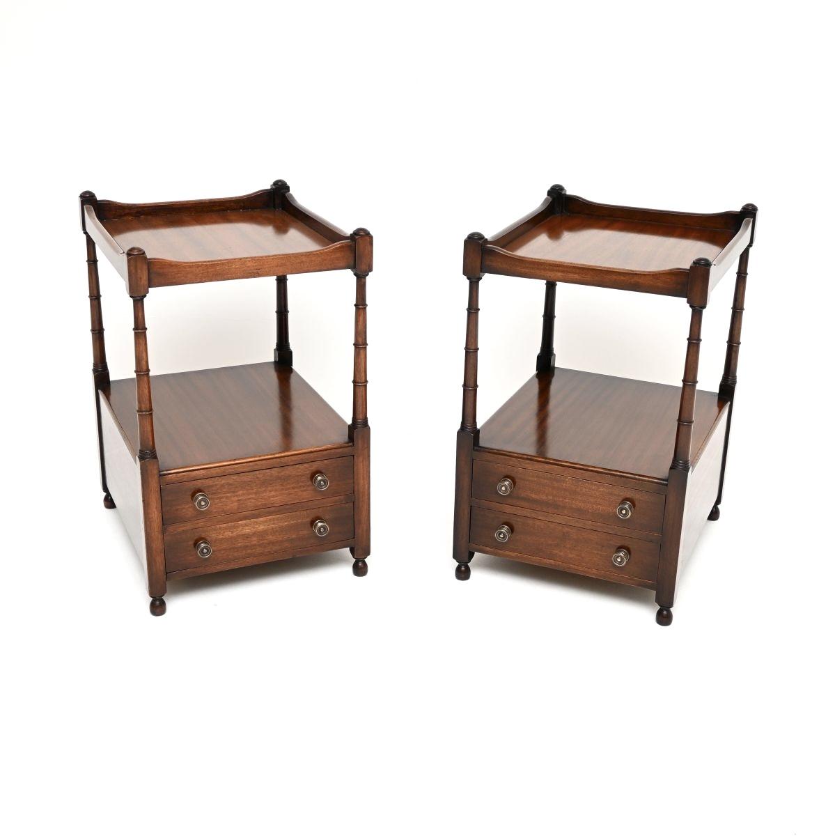 Pair of Georgian Style Mahogany Side Tables (1 of 10) Pair of Georgian Style Mahogany Side Tables (1 of 10)