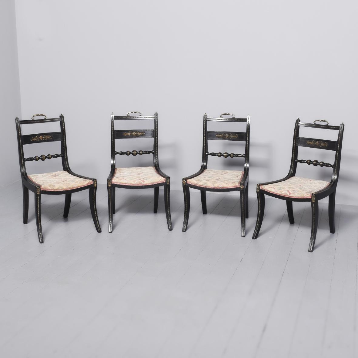 Set of 4 Regency Side Chairs (1 of 10)