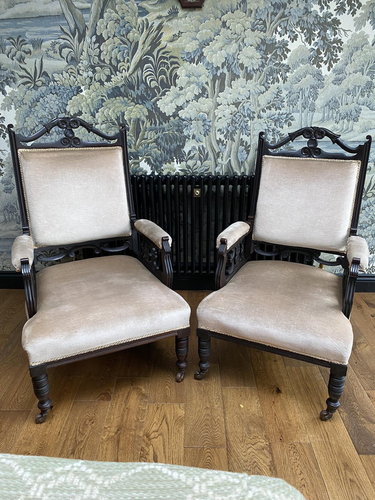 Edwardian Ladies & Gentlemen Easy Chairs (1 of 8)