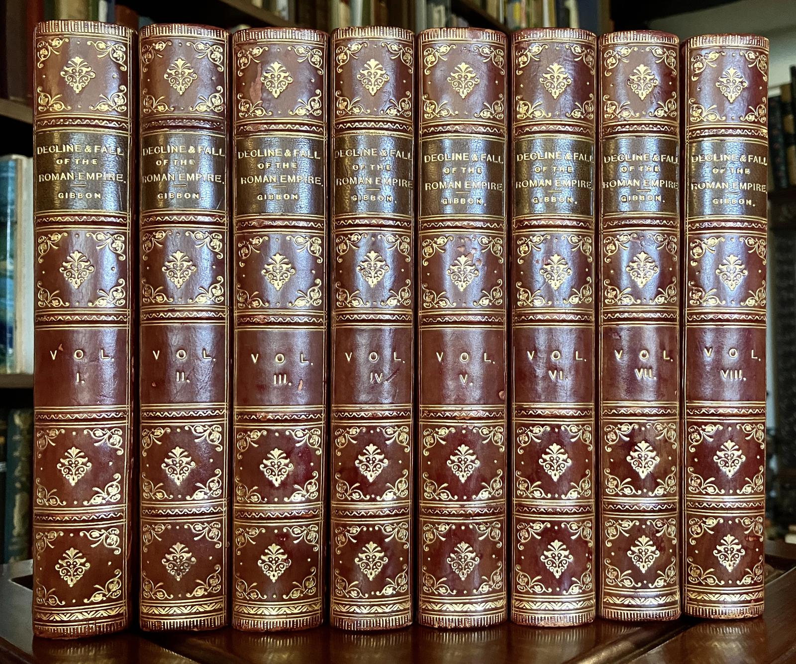 1903 History of the Decline & Fall of the Roman Empire Edward Gibbon Leather Set (1 of 5)
