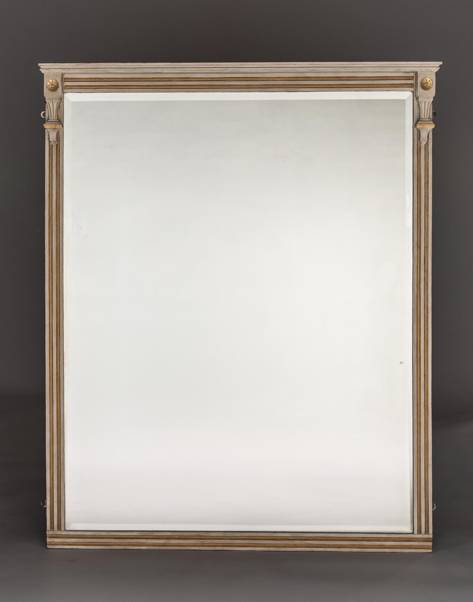 Large Victorian Painted & Parcel Gilt Overmantle Mirror (1 of 9) Large Victorian Painted & Parcel Gilt Overmantle Mirror (1 of 9)