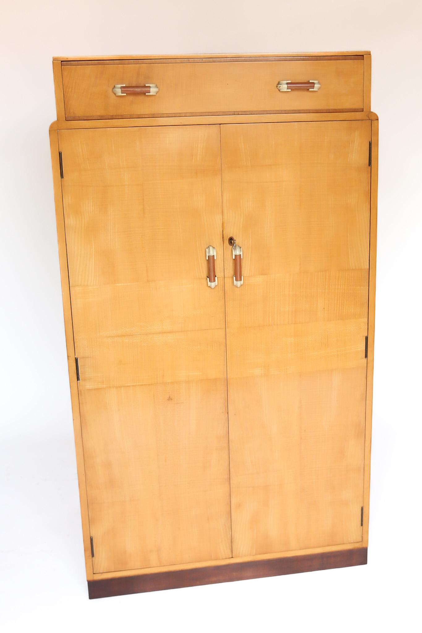 Art Deco Maple Tallboy c.1930 (1 of 6)