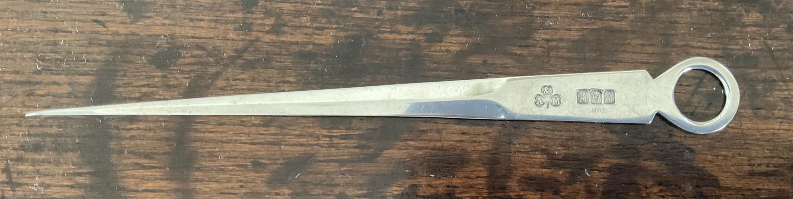 A Dublin Silver Game Skewer or Letter Opener (1 of 2)