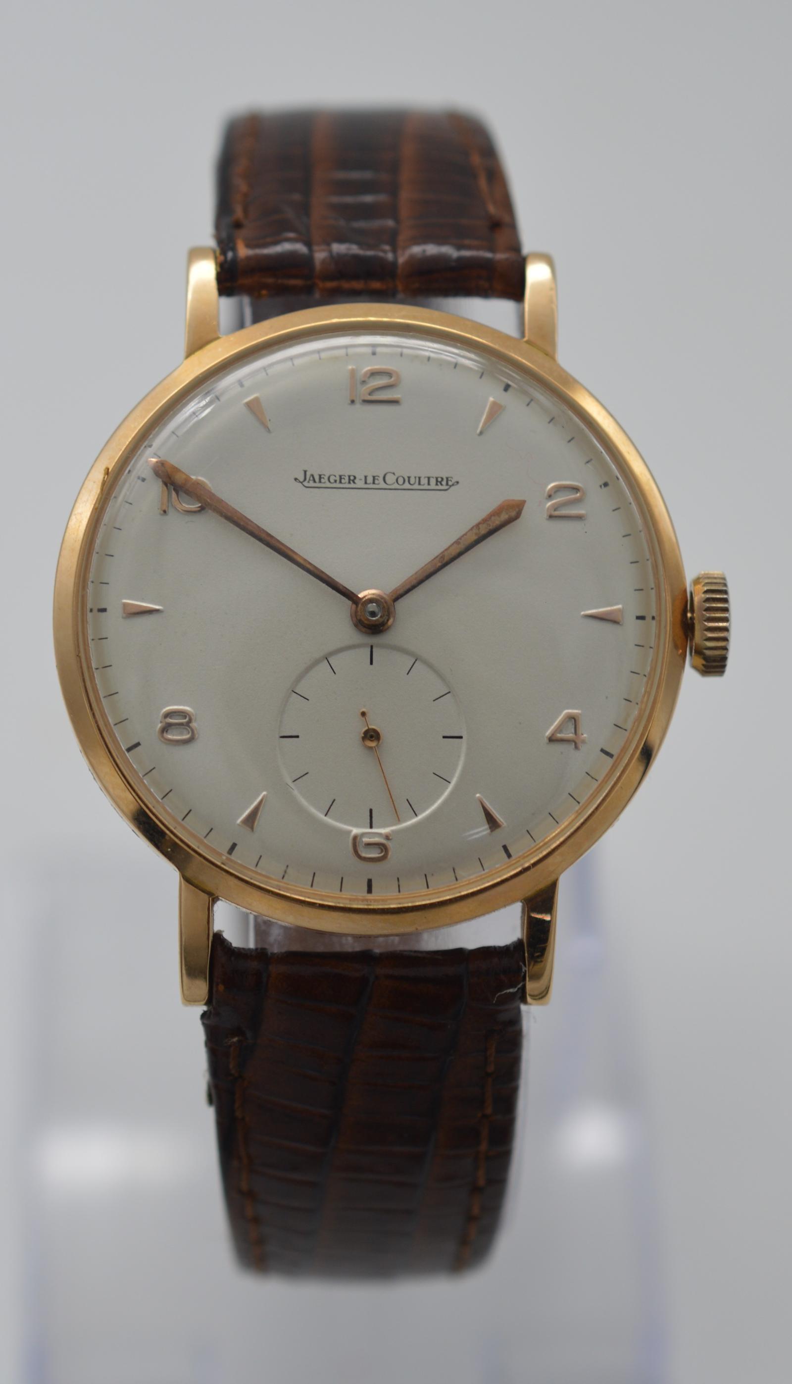 1950s Jaeger-lecoultre 18k Rose Gold Wristwatch (1 of 8)