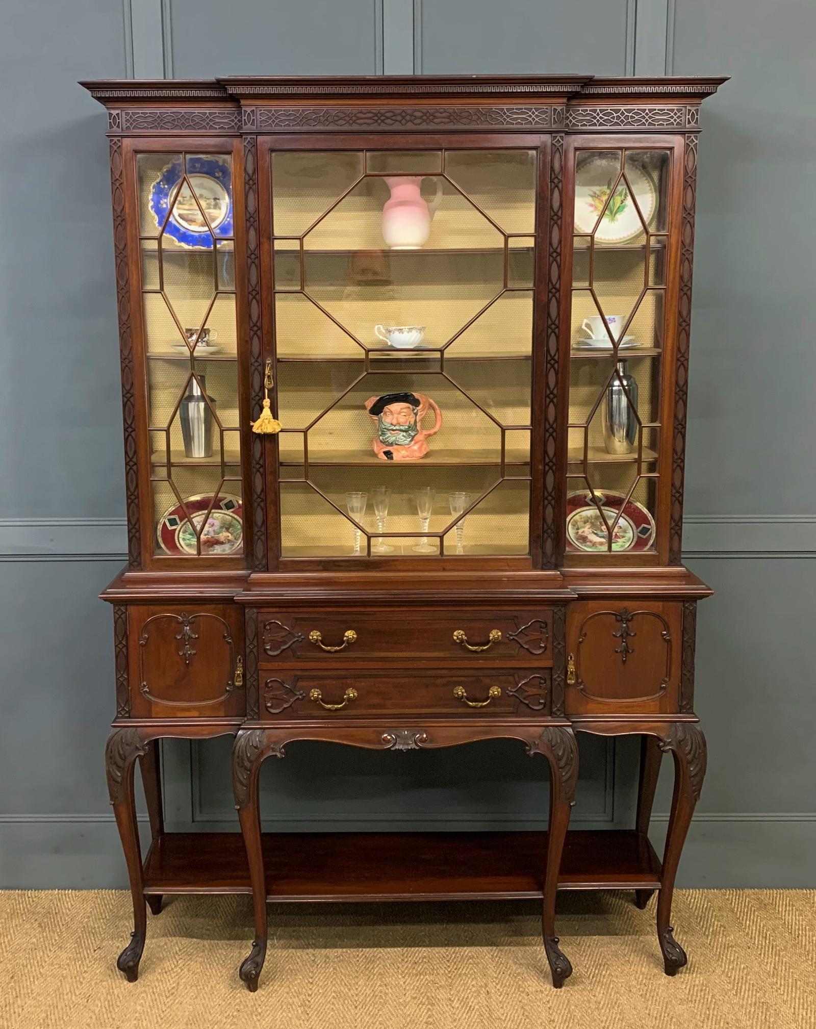 Carved Mahogany Display Cabinet by Warings (1 of 19)