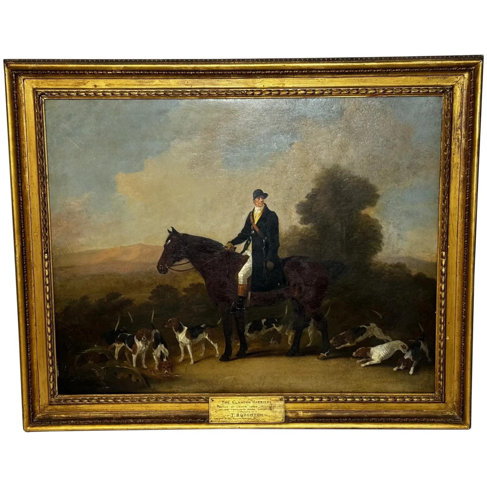 Large Victorian Oil Painting The Clandon Harriers Hunt John Imms of Ringmer Up Libertine (1 of 63)