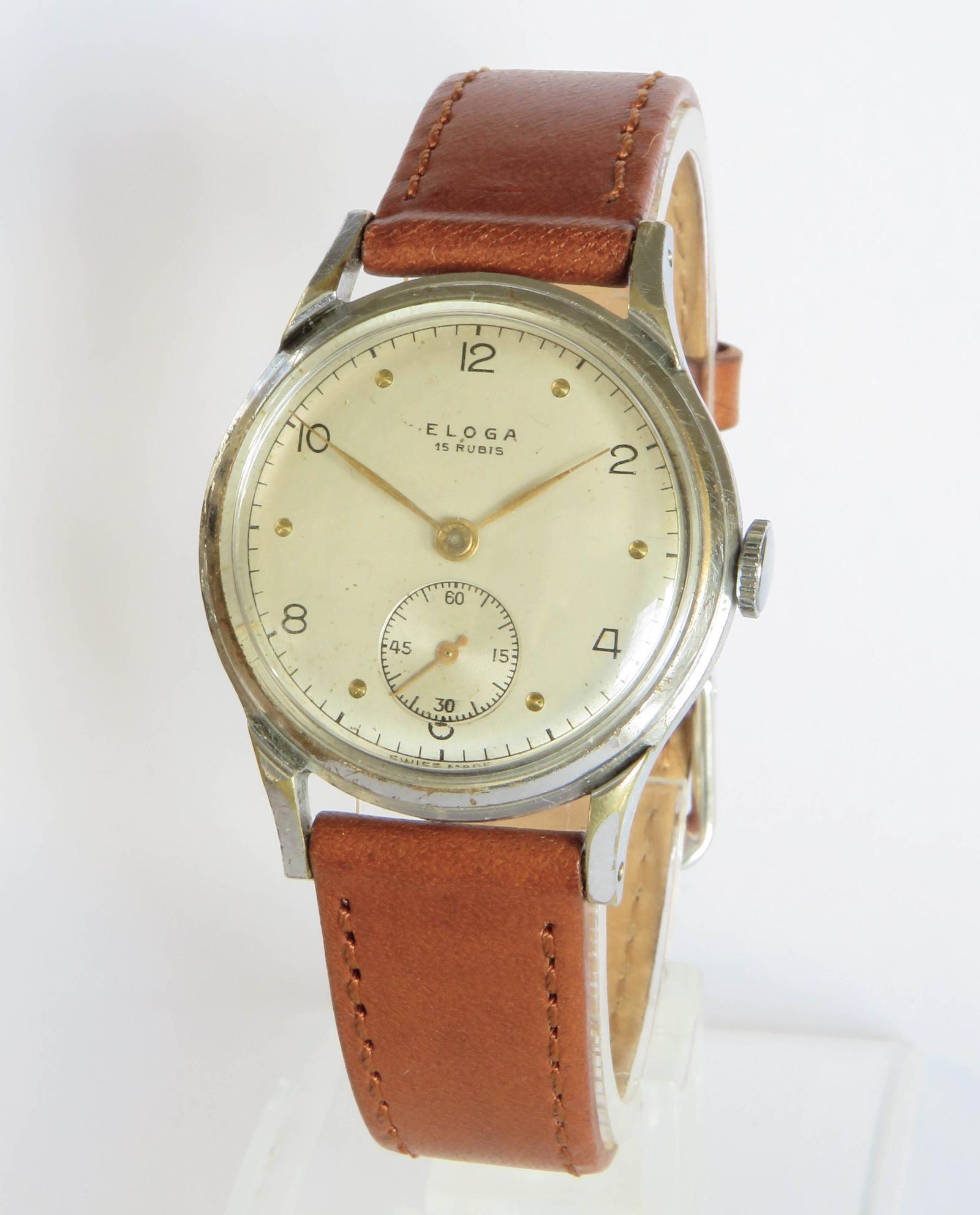 Watch : Gents 1950s Eloga Wrist Watch (1 of 5)
