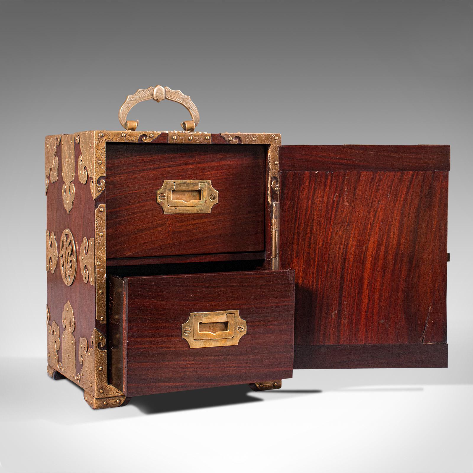 Antique Collector's Box, Chinese, Rosewood, Decorative Specimen Case c.1920 (1 of 12)
