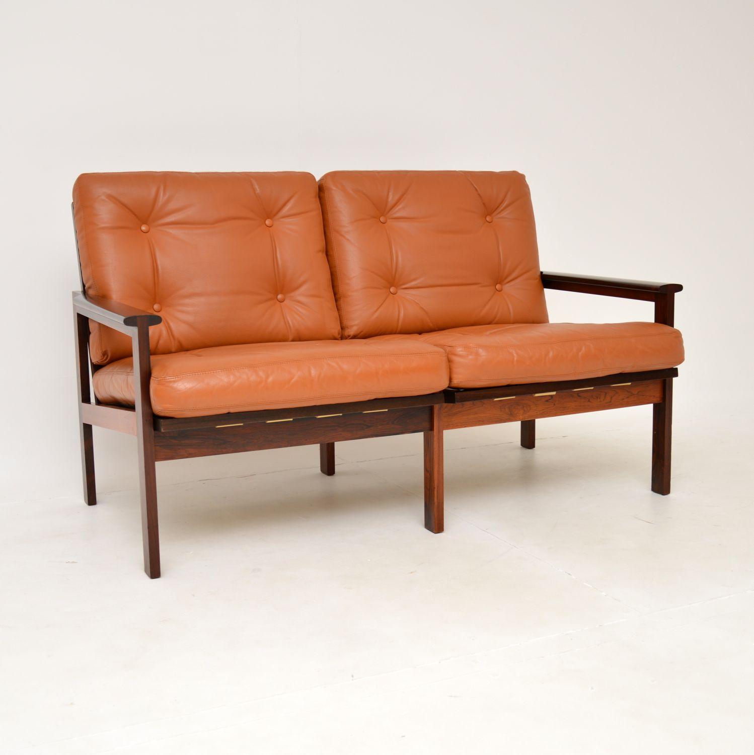 1960's Danish Rosewood & Leather Capella Sofa (1 of 12) 1960's Danish Rosewood & Leather Capella Sofa (1 of 12)