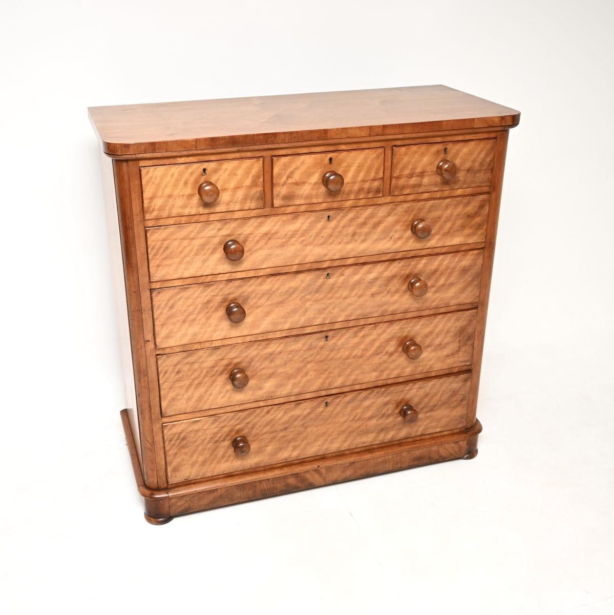 Large Antique Victorian Satinwood Chest of Drawers (1 of 9) Large Antique Victorian Satinwood Chest of Drawers (1 of 9)