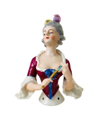 Large 5 1/2" Antique William Goebel Marie Antoinette of France Pin Cushion Half Doll (1 of 10) Large 5 1/2" Antique William Goebel Marie Antoinette of France Pin Cushion Half Doll (1 of 10)