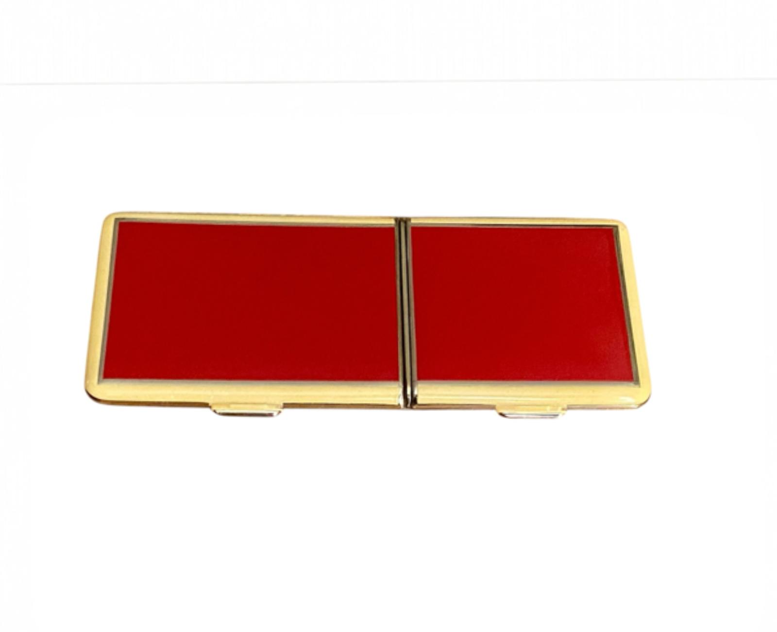 Art Deco Powder Compact & Cigarette Case Combo Austrian c.1940 (1 of 9) Art Deco Powder Compact & Cigarette Case Combo Austrian c.1940 (1 of 9)