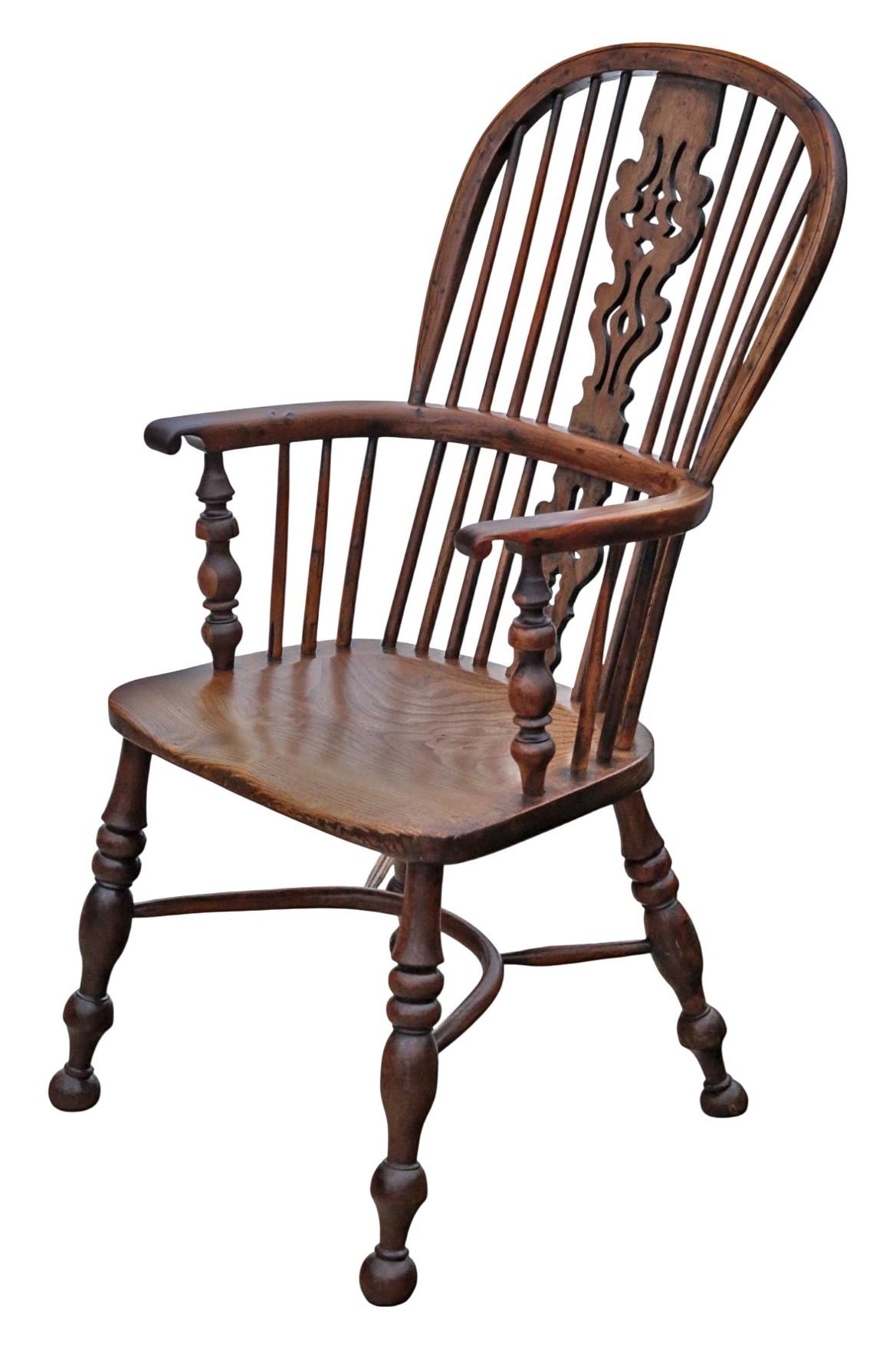 Antique 19th Century Yew & Elm Windsor Armchair or Carver Elbow-chair– Fine Quality (1 of 7)