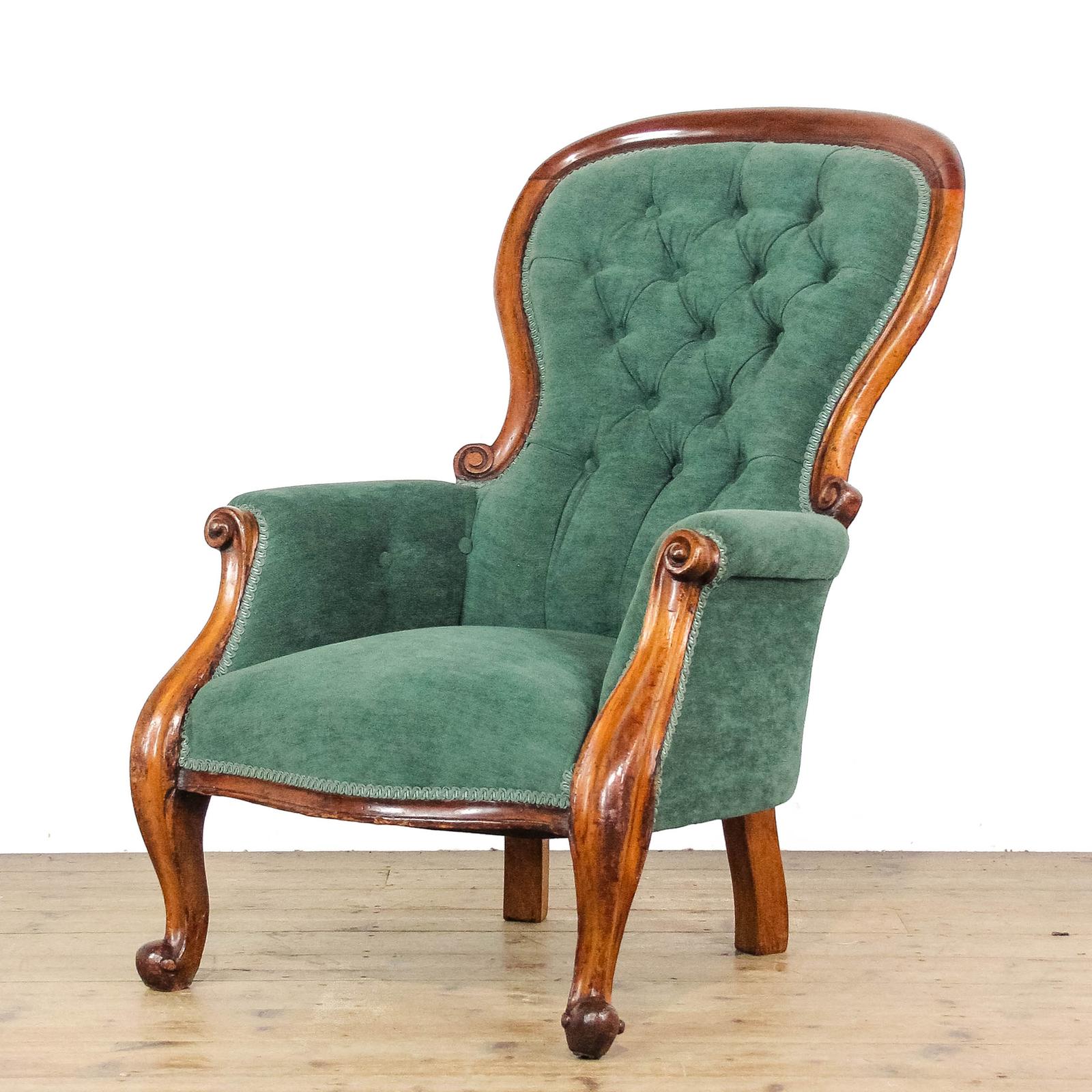 Antique Victorian Upholstered Armchair (1 of 9) Antique Victorian Upholstered Armchair (1 of 9)
