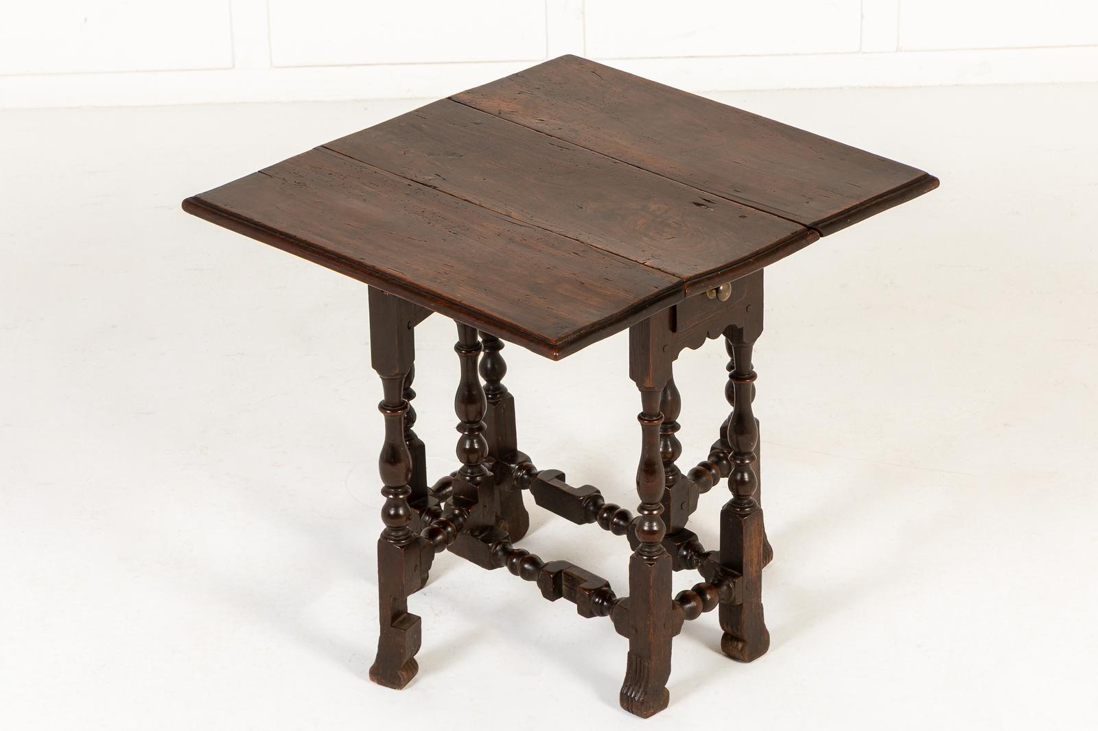 Small 17th Century English Oak Occasional Table (1 of 1)