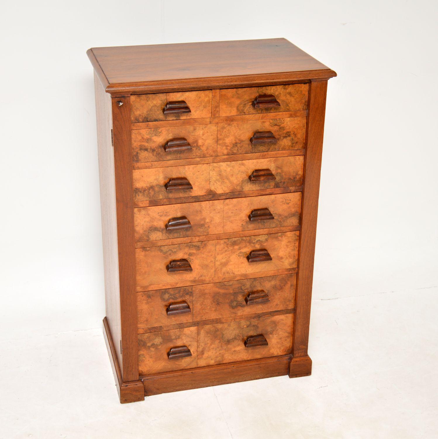 Antique Burr Walnut Wellington Chest of Drawers (1 of 11) Antique Burr Walnut Wellington Chest of Drawers (1 of 11)