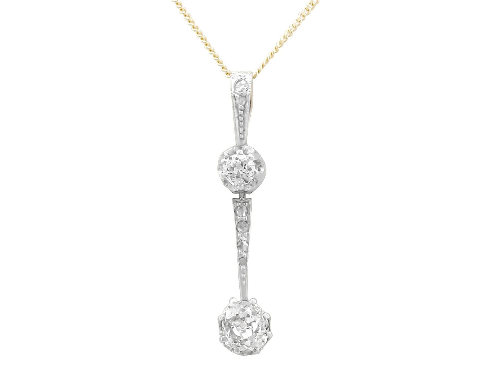 0.50ct Diamond & 18ct White Gold Pendant (1 of 11)
