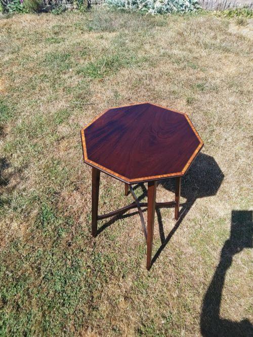 Inlaid Mahogany Octagonal Table - Wine, Side, Lamp, Display (1 of 7) Inlaid Mahogany Octagonal Table - Wine, Side, Lamp, Display (1 of 7)