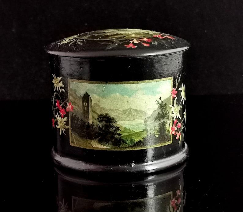 Antique Papier Mache Box, Hand Painted (1 of 10)