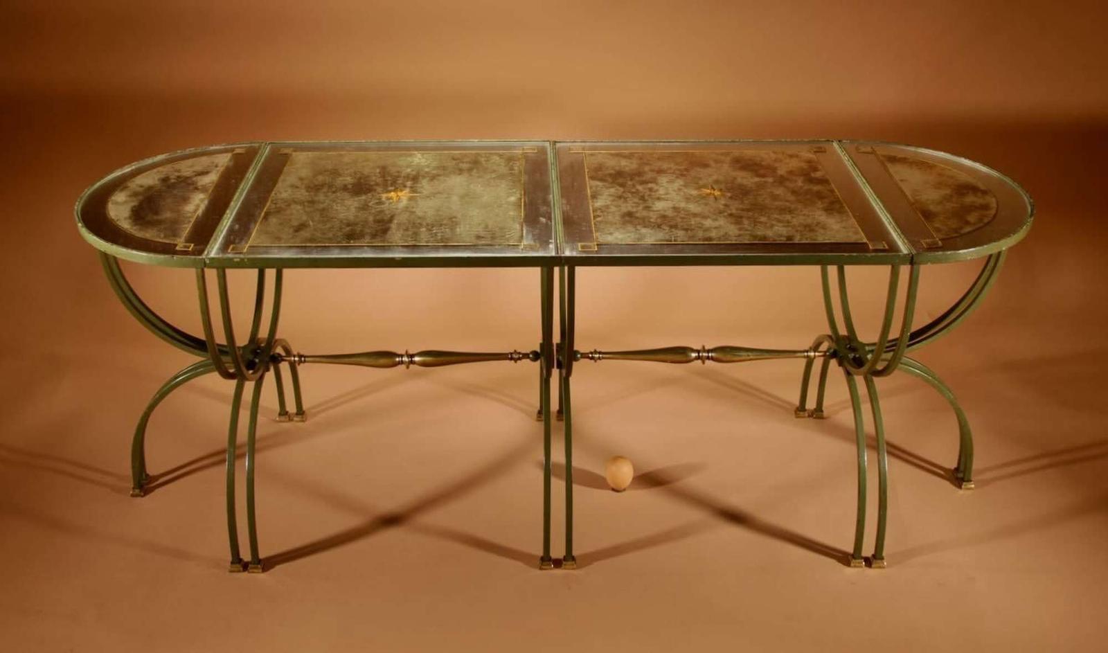 Exceptional Four Parts Art Deco Wrought Iron, Brass & Original Glass French Coffee Table (1 of 16) Exceptional Four Parts Art Deco Wrought Iron, Brass & Original Glass French Coffee Table (1 of 16)